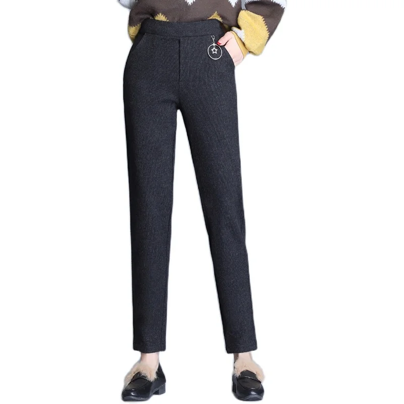 

New Elegant Fashion Women Spring Autumn Harem pants loose nine-point suit pants high waist straight trousers