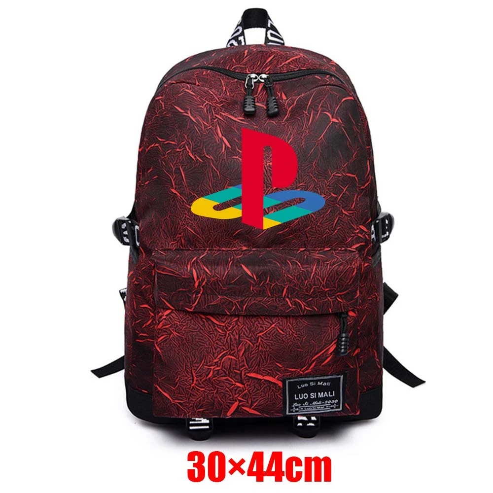 

Ps4 Teenager Zipper Packsack Fabric Backpack Unisex Student Schoolbag High Quality Mochila Casual Travel Laptop Bag