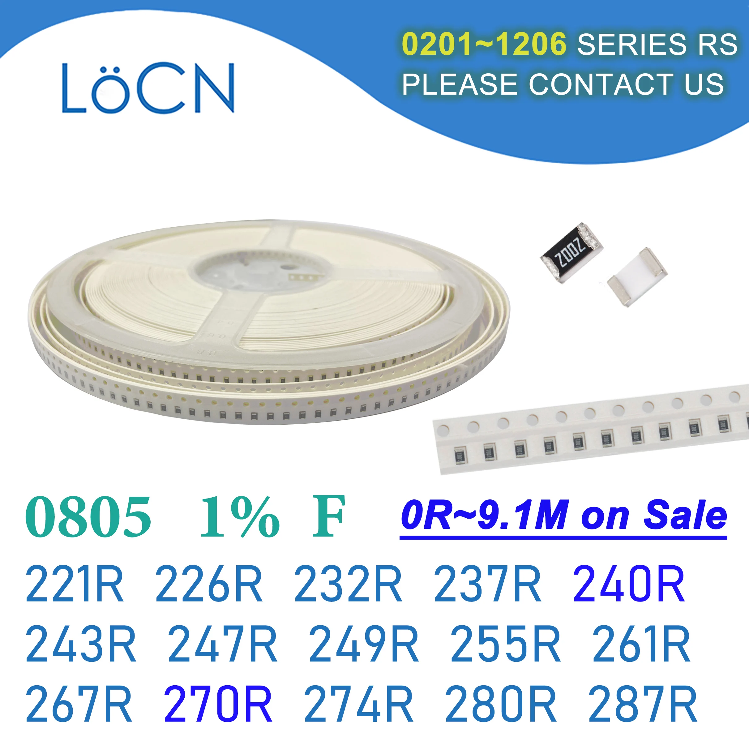 0805 1% 5000 шт SMD резистор F 221R 226R 232R 237R 240R 247R 249R 255R 261R 267R 270R 274R 280R 287R 2012 Ом|Запасные части|
