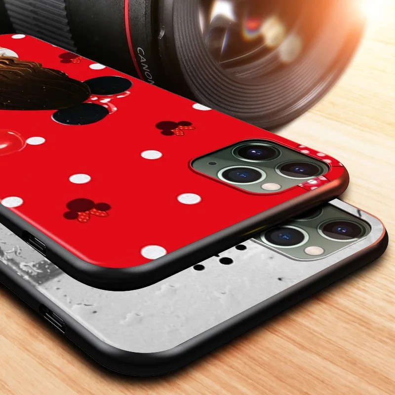 Disney Cartoon Animation Lovely Mickey Mouse For Apple iPhone 12 11 XS Pro Max Mini XR X 8 7 6 6S Plus 5 SE Black Phone Case