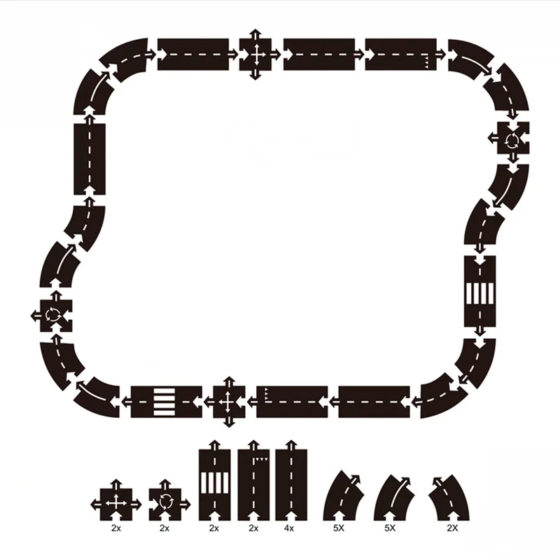 

Children's Educational DIY Traffic Road Track Puzzle PVC Road Construction Highway Toy Detachable Car Track Children's Gift