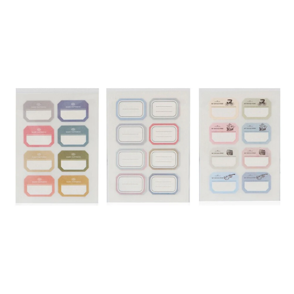

48 шт./упак. самостоятельно съемное крепление на клейкой основе для белая этикетка для записи Имя Наклейки пустой блокнот принтер этикеток ш...