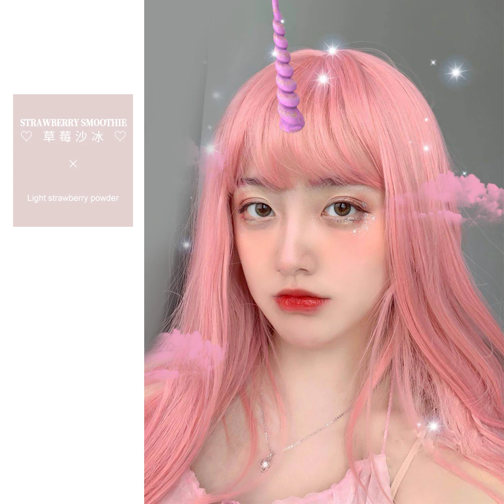 AILIADE длинный волнистый светильник розовый блонд синтетический парик для женщин с