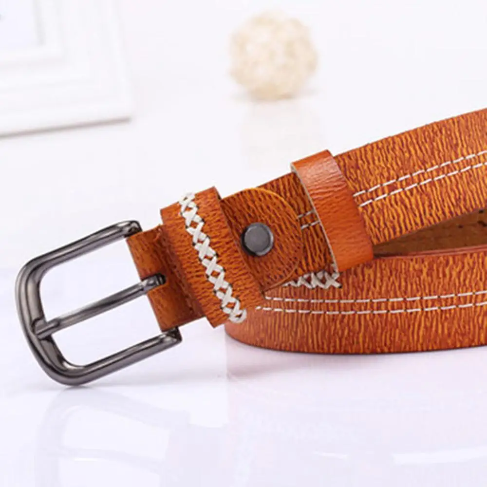 Unique Design Belt Quality Pure Cow Genuine Leather Belts Jeans 2.8cm Wide Female Fashion Brown Accessories FCO187