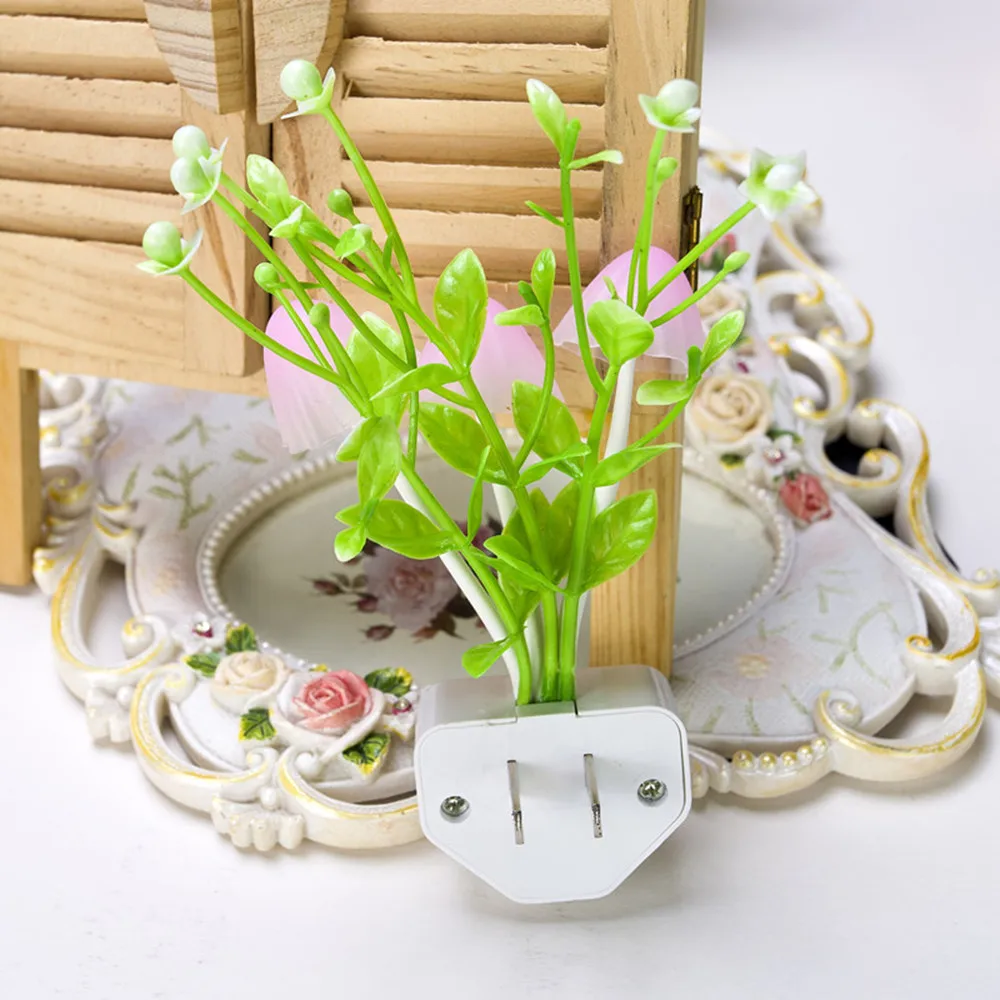 

Night light US Romantic LED Night Light Sensor Plug-in Wall Lamp Home Illumination Mushroom Fungus colorful Light TDH FDH