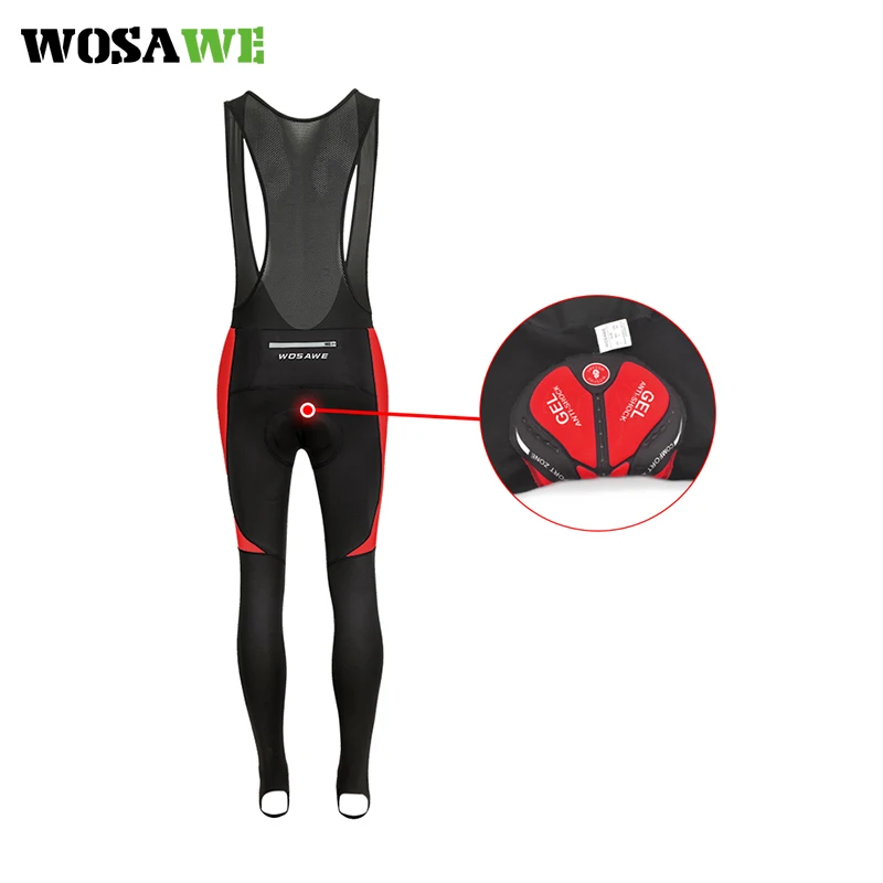 WOSAWE зимние мужские велосипедные брюки трико 3D Мягкие флисовые теплые длинные