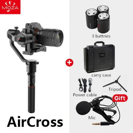 Aircross Связаться со службой поддержки получить купон 1.8 кг полезная нагрузка 3-осевая камера стабилизатор подвеса Steadycam для Sony a6300 Panasonic GH5 Canon карданный Moza Aircross - Цвет: Aircross