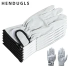 Рабочие перчатки HENDUGLS, кожаные, белые, утолщенные, износостойкие, защитные, промышленные мужские перчатки, костюм, 5 шт., бесплатная доставка CS1