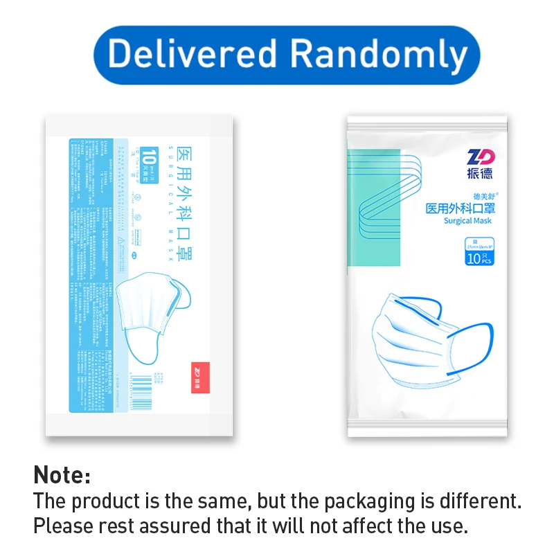 ZHENDE 100PCS/200PCS Disposable Medical Surgical Mask for Adult Non Woven 3 Layer Filter Face Breathable Anti-virus | Красота и