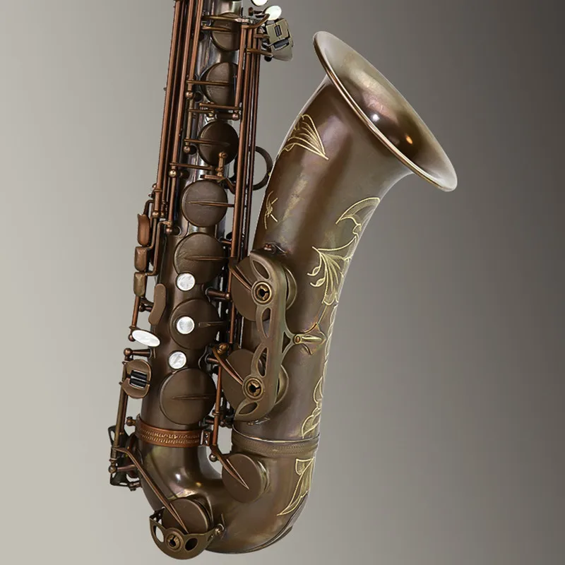 

Профессиональный тенор-саксофон aisiweier, плоский античный медный саксофон, музыкальные инструменты, имитация надписи, резной