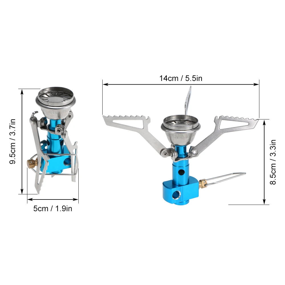 Outdoor camping Portable Windproof Folding Mini Camping Oven Gas Stove Survival Furnace Pocket Picnic Cooking Cooker | Спорт и