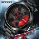 SANDA Hot Sell Car Wheel Rim Hub Watches Men Super Car Rim Hub Men Watch Stainless Steel Waterproof Wholesale Watch For Car GTR Other Image
