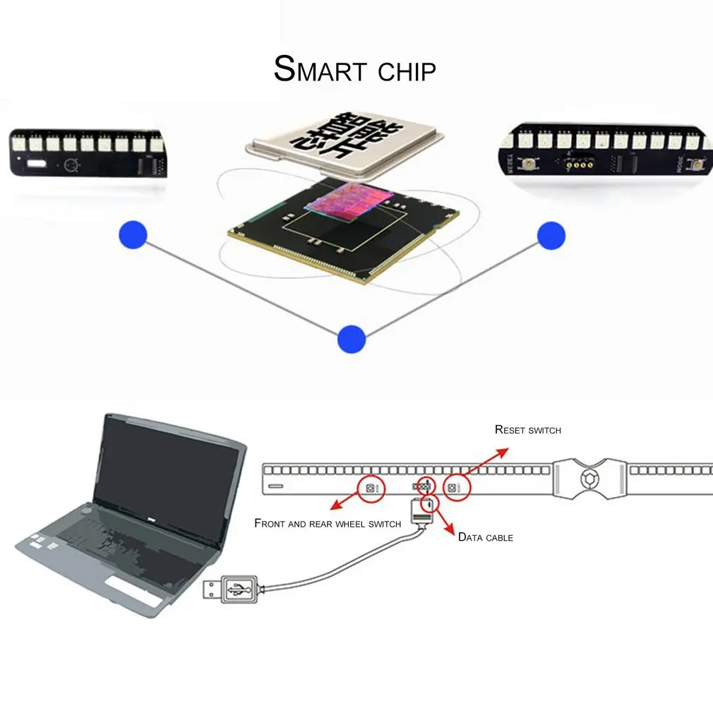 

Rechargeable Wheel Lamp Programmable LED Bicycle Light Waterproof Shockproof Colorful Cycling Lamp Bike Accessories