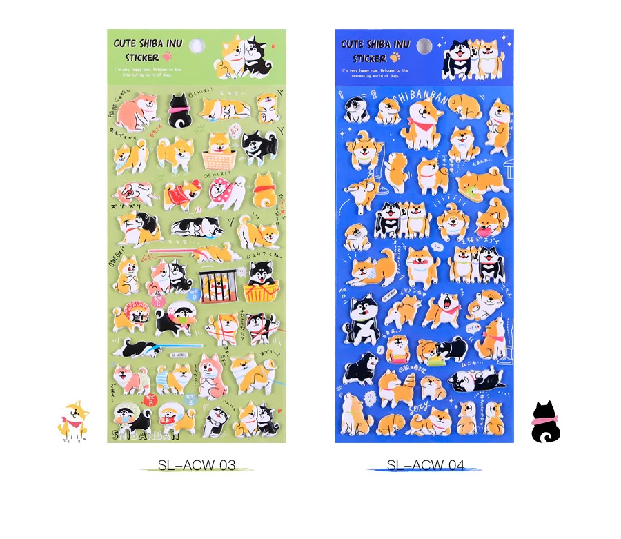 Cute Shiba 3D Foam Paste Decorative Stickers Adhesive Stickers DIY Decoration Diary Stickers