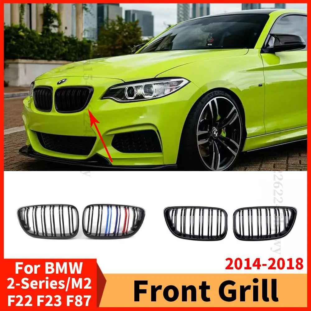 

Глянцевый черный стильный передний бампер для BMW 2 серии F22 F23 F24 2014-2018