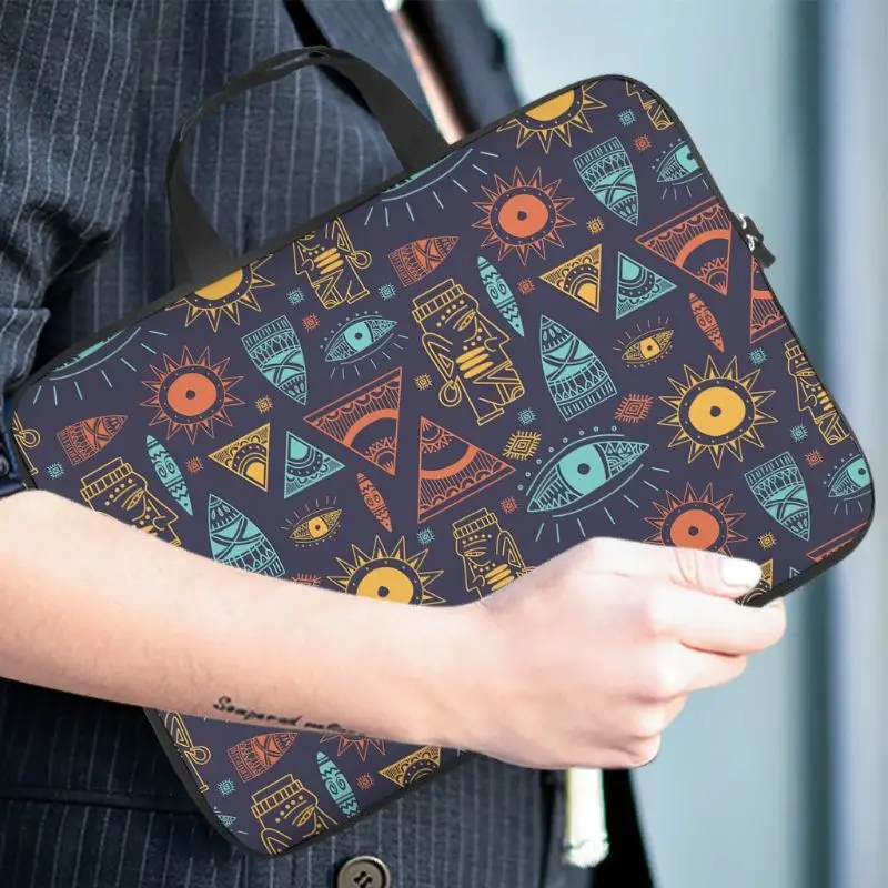 

Сумка для ноутбука египетская, Индия, майя, солнце, глаза, персонализированная, 3D, Пылезащитная, Неопреновая, белая