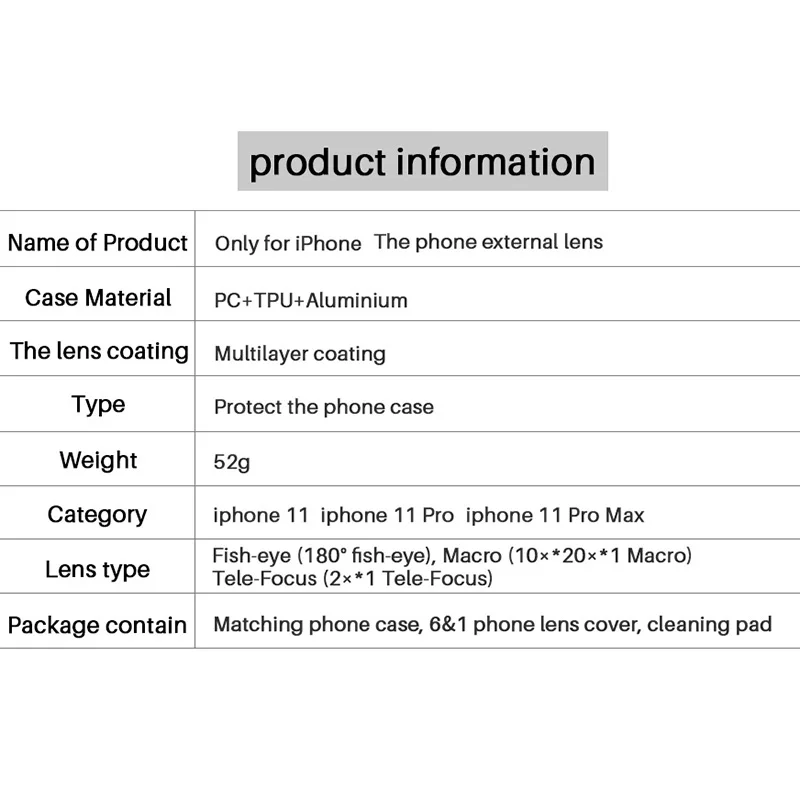 Чехол для телефона Ulanzi 3 в 1 объектив iPhone 11 CPL фильтр/10X/20X Макро/рыбий глаз/2X