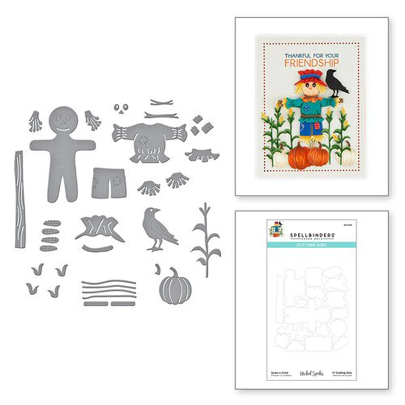 

Christmas Crow Pumpkin 2021 New Metal Cutting Dies Scrapbook Diary Decoration Embossing Template DIY Greeting Card Handmades