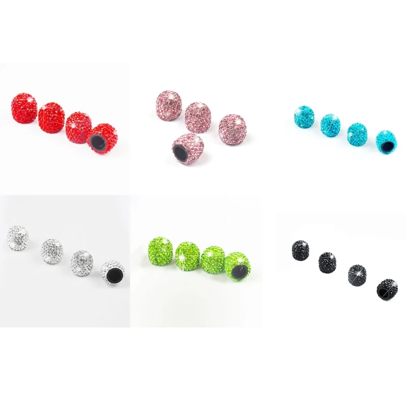 

2022 New 4x Handmade Crystal Rhinestone Valve-Stem Air Cover-Bling for SUVs Bicycle