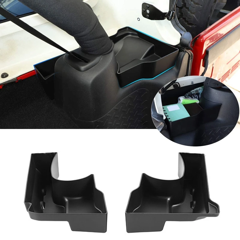 

TOP -Rear Trunk Organizer, Wheel Well Storage Bin, for Jeep Wrangler JK JKU 2/4 Door 2011-2018 Trunk Side Storage Box