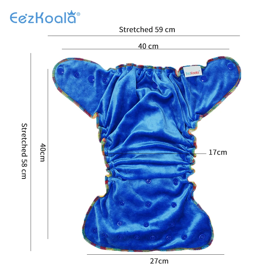 EezKoala-pa&ntilde;al de tela ajustado de terciopelo de bamb&uacute; ecol&oacute;gico, pa&ntilde;ales lavables reutilizables para beb&eacute; AI2, venta al por mayor, 3 unids/lote-1