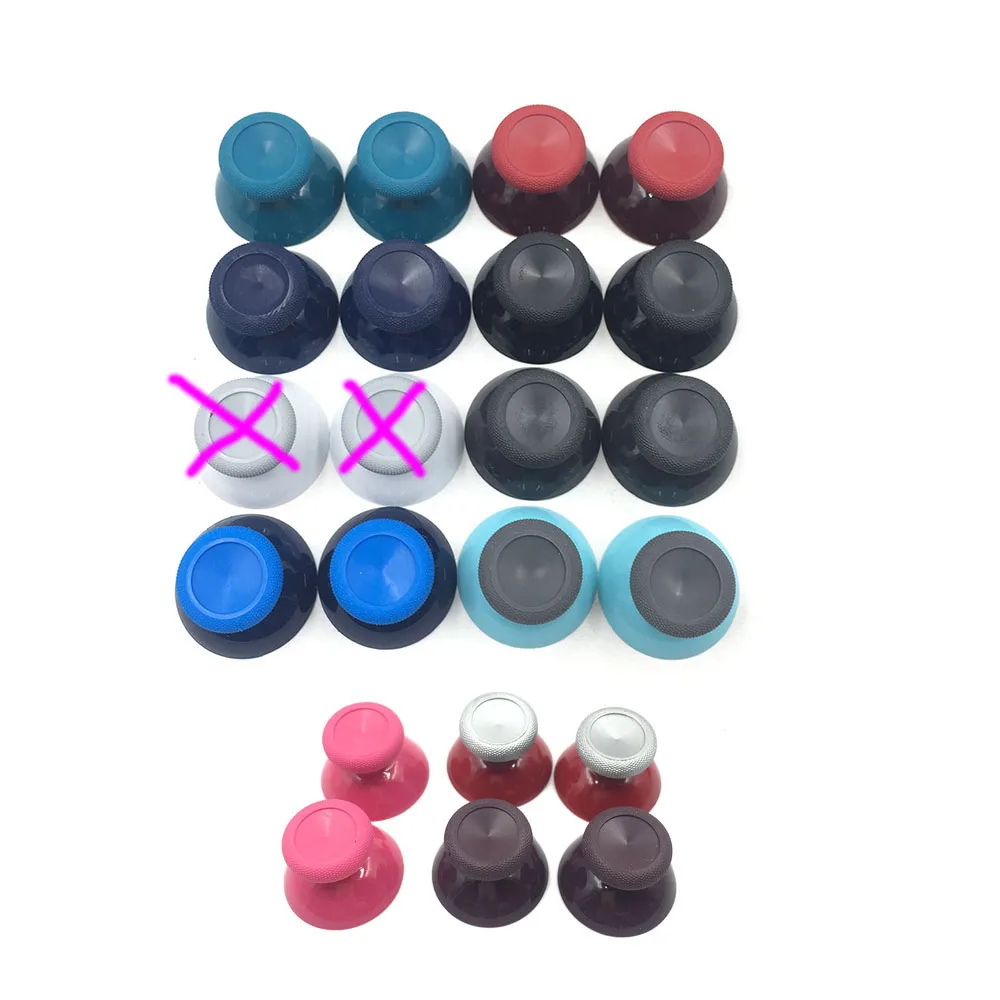 20 пар = 40 шт оптом для microsoft Xbox One S X Elite красный синий серый Thumbsticks колпачок для джойстиков кнопки - Цвет: Mix