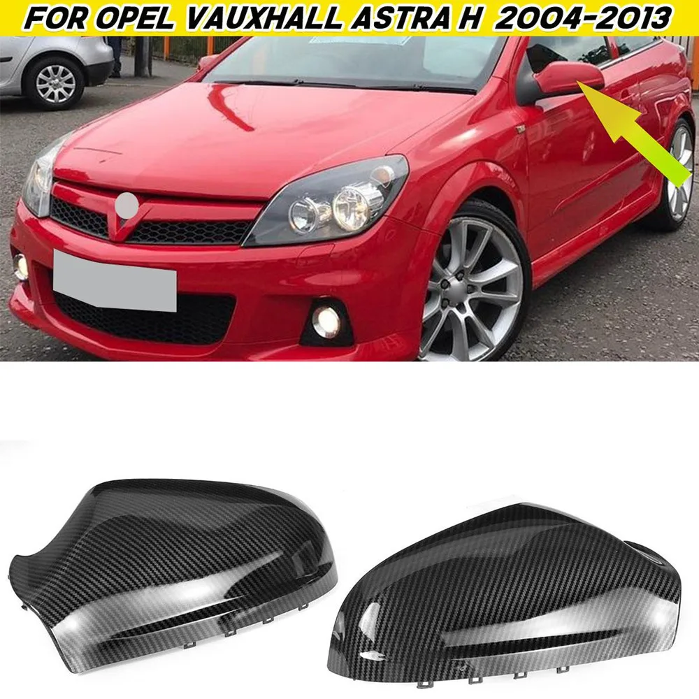 

Carbon Fiber Look Car Side Door Wing Rear View Mirror Cover Rearview Mirror Cover For Opel For Vauxhall For Astra H 2004-2013