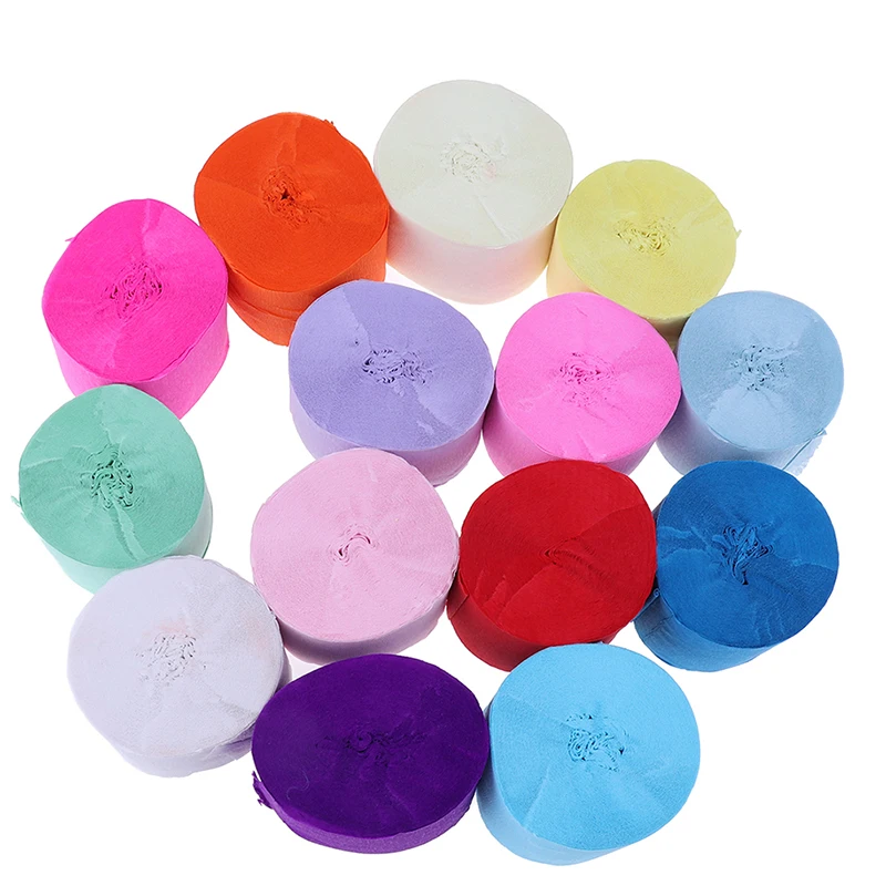 25 м/рулон сморщенные длинные узкие ленты из крепированной бумаги Красочные DIY