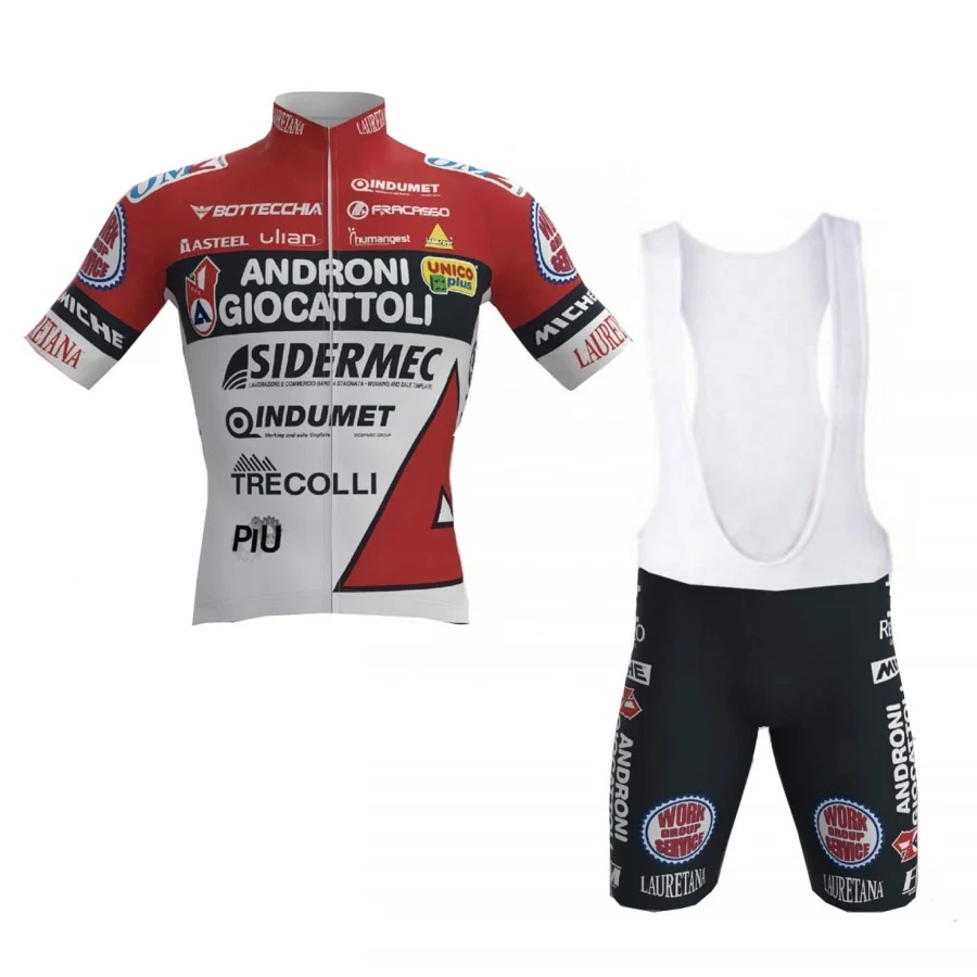 

2021 Red Team Androni Cycling Jersey Set Mens Summer Breathable Cycle Cloth MTB Ropa Ciclismo Bicycle Maillot Gel Pad