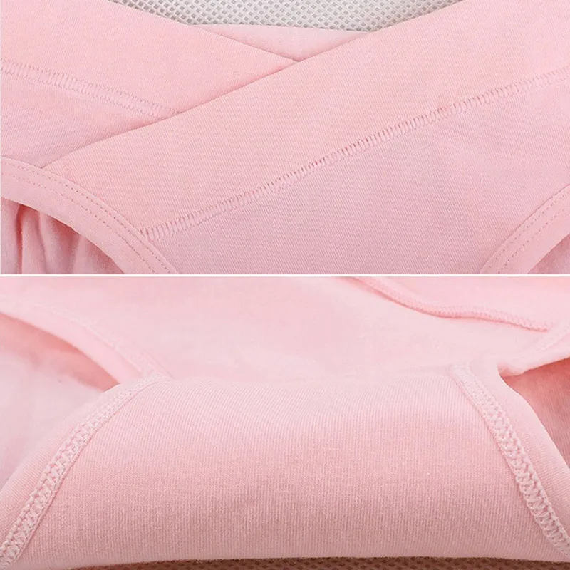 Чистый хлопок сексуальные трусики для беременных низкая талия V трусы летнее