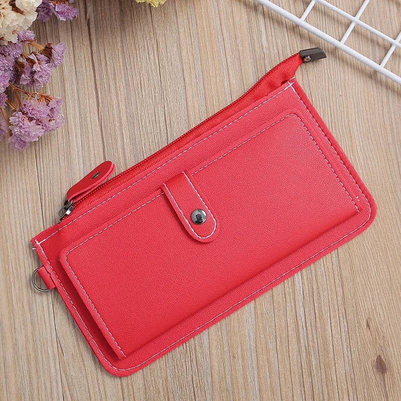 Женский кошелек вместительный из искусственной кожи с держателем для карт