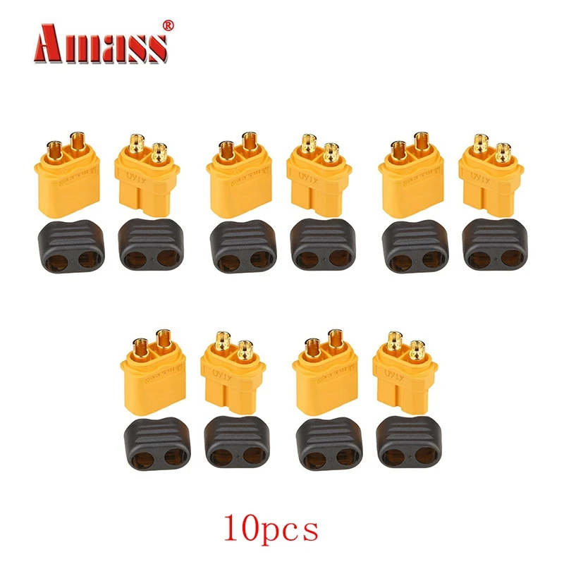 Разъем Amass XT60 с оболочкой 10 шт. 5 пар|Детали и аксессуары| |