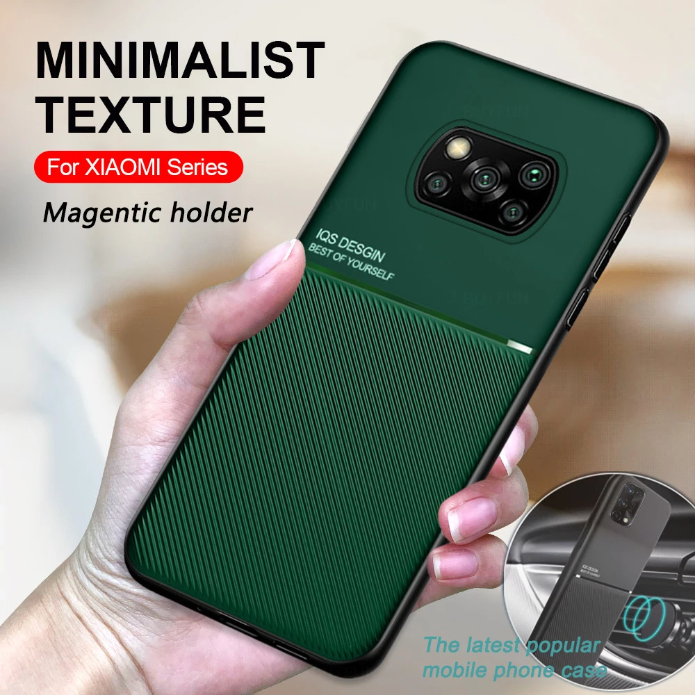 Магнитный автомобильный чехол для Xiaomi 10T Lite Mi10T Redmi Note 9 9S 8 8T 9Pro 9A 9C Retra защитный с