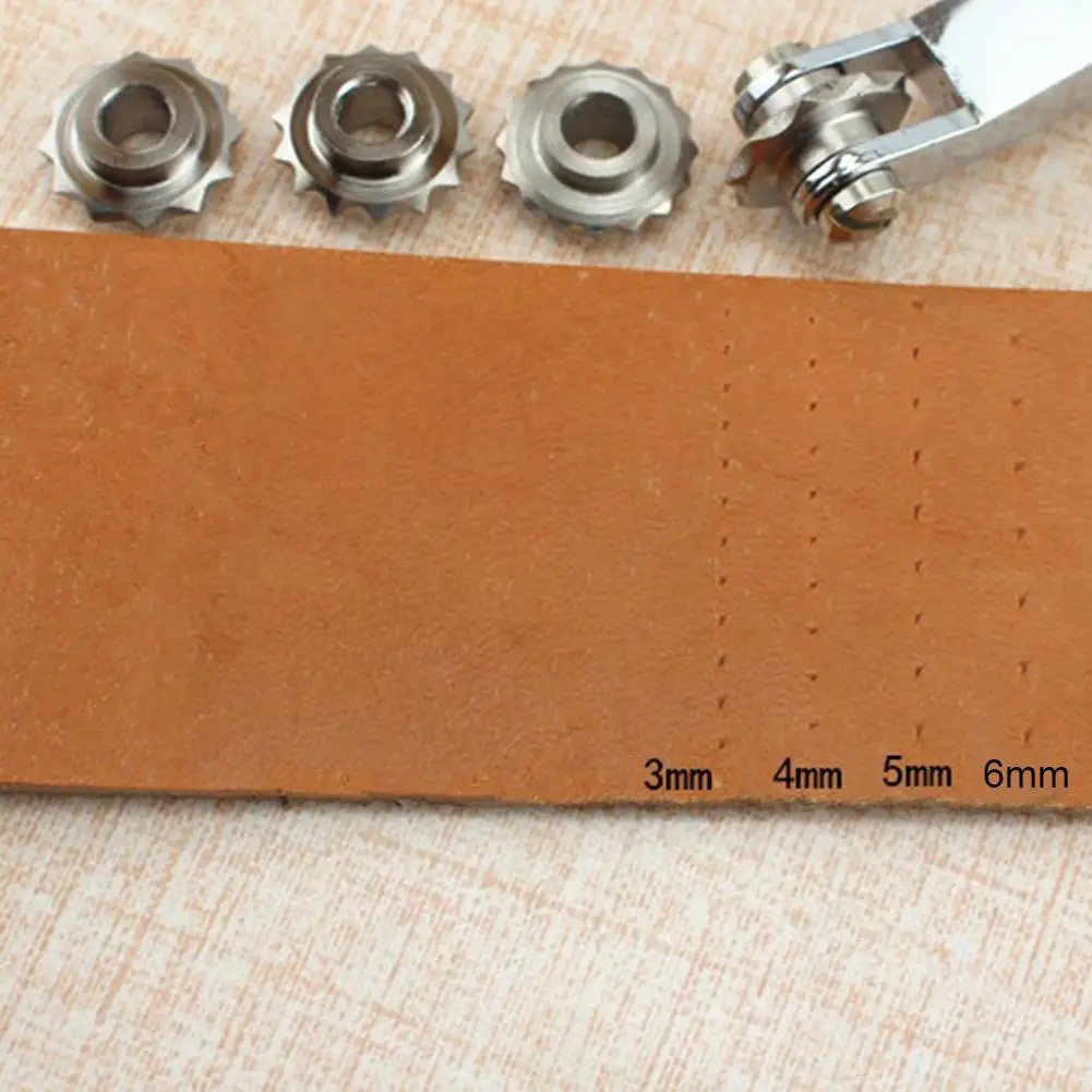 3/4/5/6 мм DIY Кожа Craft более стежка Линии Разметки колеса Шестерни для