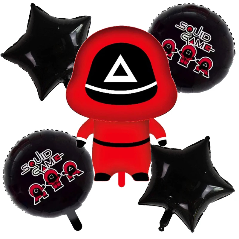 Новая игра кальмар украшение для вечеринки в честь Дня Рождения наклейка-баннер