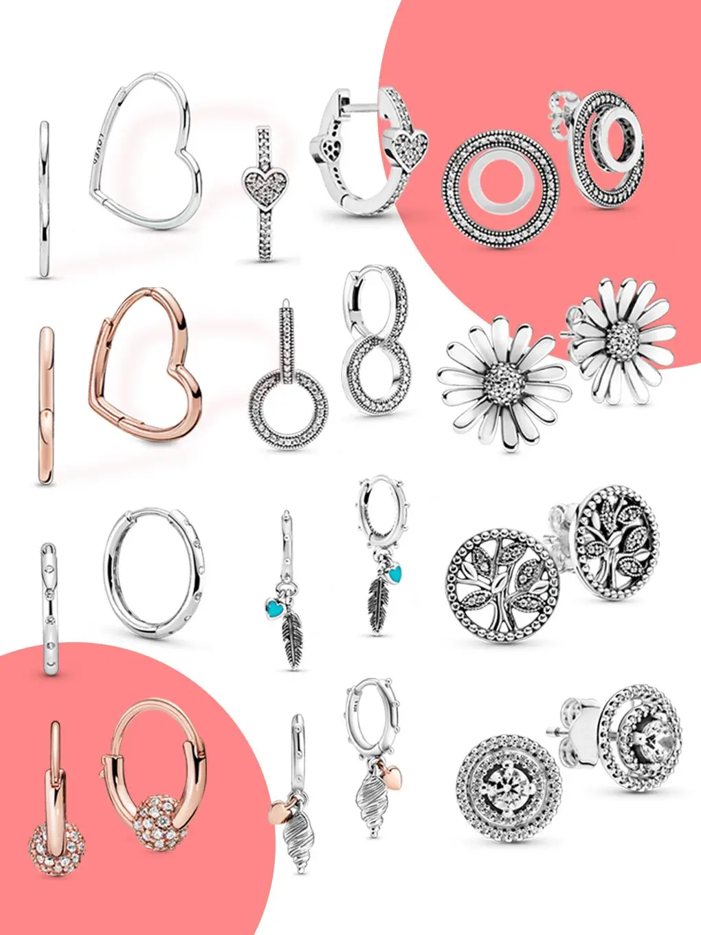 2022 New Fashion 925 Silver Earring Asymmetrical Heart Hoop Earrings for Women Jewelry Gift For Girlfriend Wife