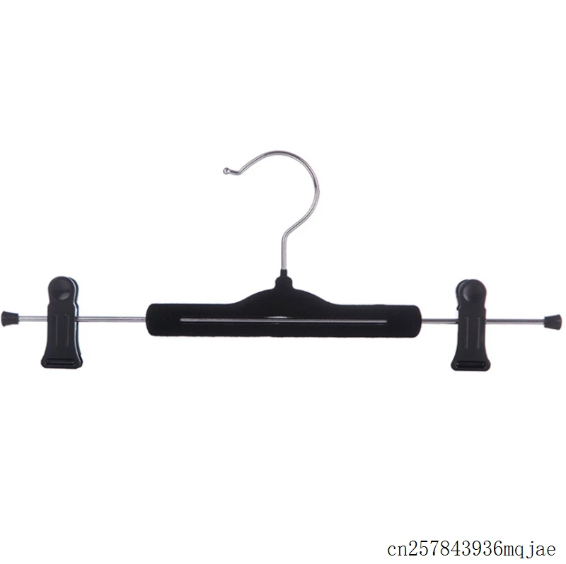 100 шт тканевые вешалки черные стойки держатели Флокированный бархат вешалка с