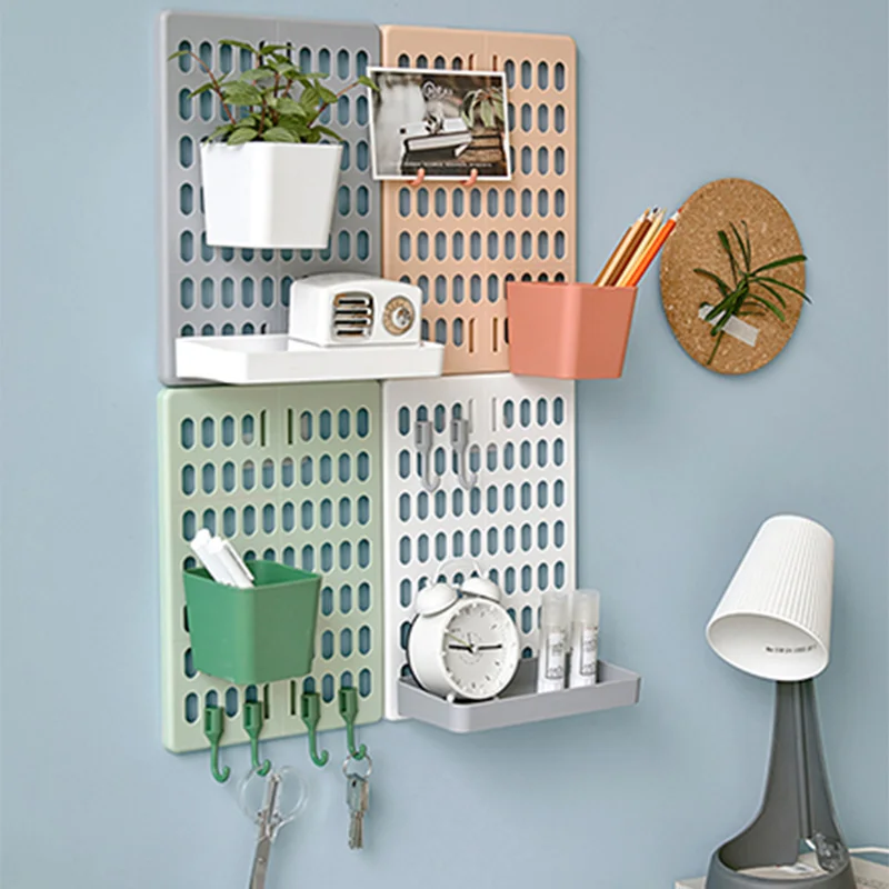 Pegboard Wall Shelves Mounted Organizer for Decoration No Drilling Easy Assembly YU-Home | Дом и сад