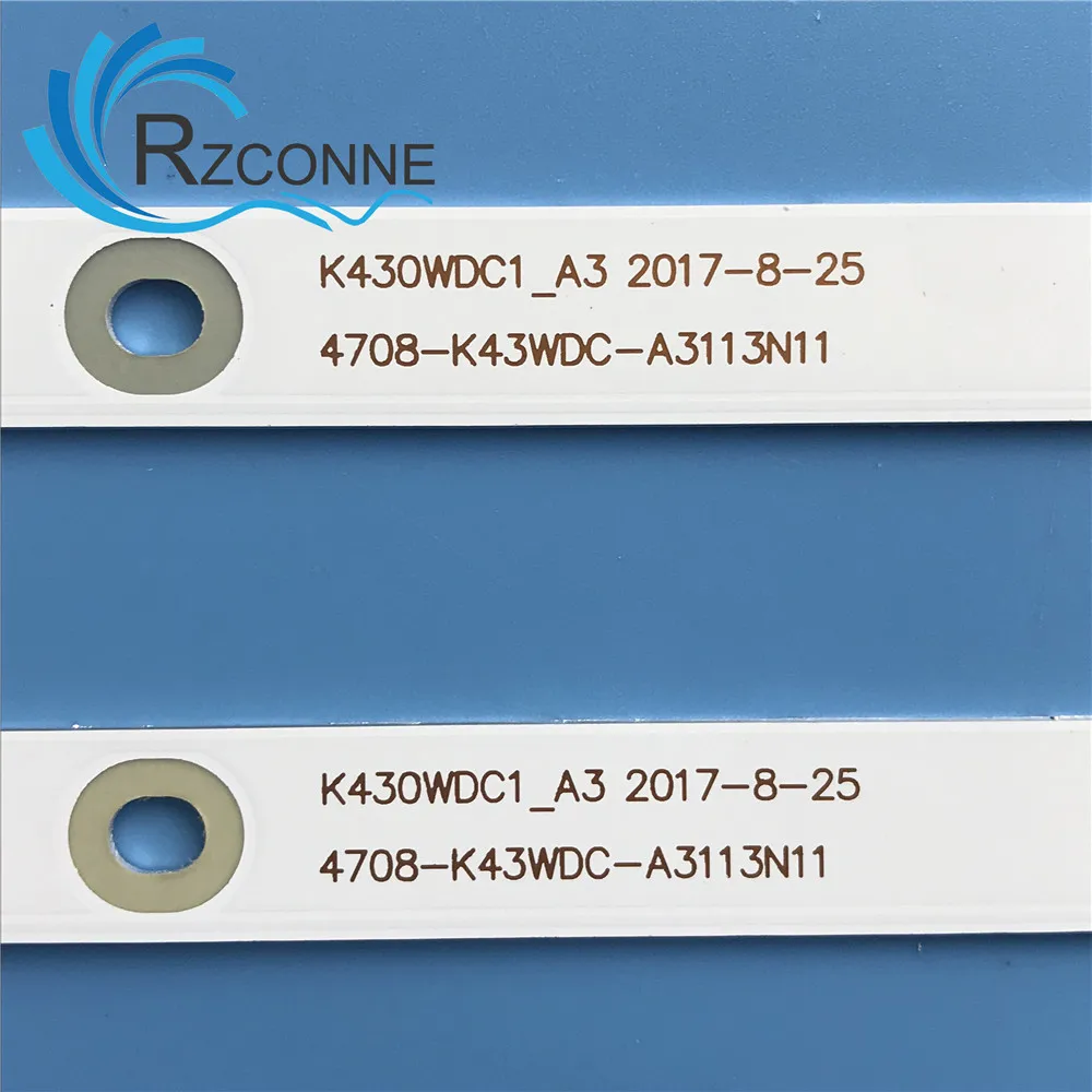 Светодиодный Подсветка полосы 3 лампы для 4708-K430WDC-A3113N11 A1113N11 K430WDC1 L43E6800 43HFF5952/T3 43L1600C 43bdl4012n/62