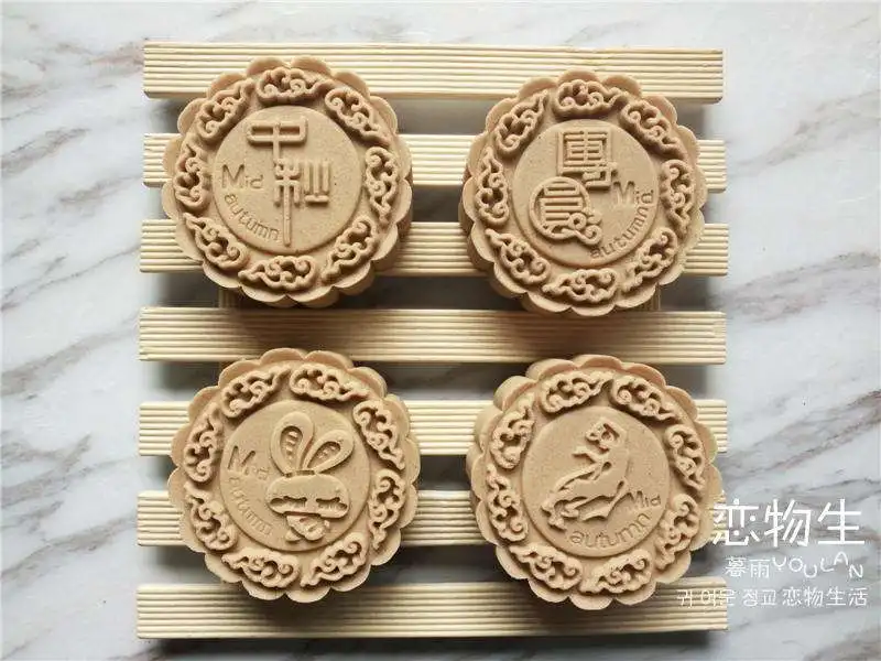 

Moon Cake Mold 125g Moon Cake Mold Peach Mountain Skin 50g63g75g100g Set