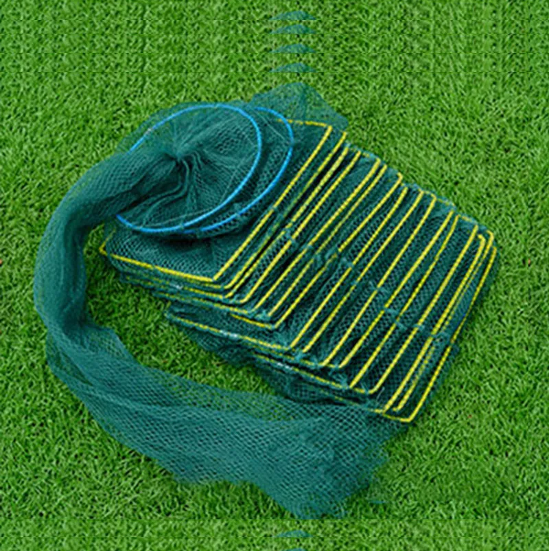 3 7 м усиленная рыболовная сеть клетка для креветок ловушка портативная складная