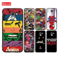marvel avengers cartoons logo for samsung galaxy j8 j7 duo j6 j5 prime j4 plus j3 j2 core 2018 2017 2016 tpu silicone phone case