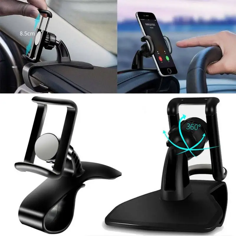 

Car Dashboard Mount Phone Holder in Car Flexible Clip Universal Stand Bracket Support For 4 to 6 inch Mobile Smartphones