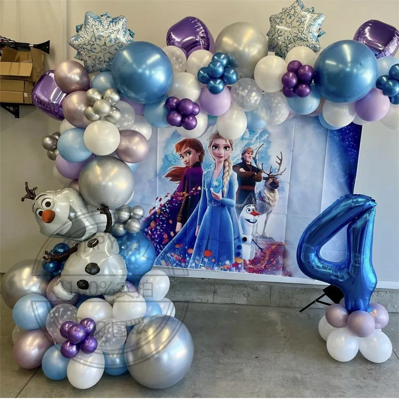 

Disney Olaf Foil Balloon Set 40inch Blue Number Balloons Princess Backgrounds Decors Baby Shower Kids Birthday Supplies Globos