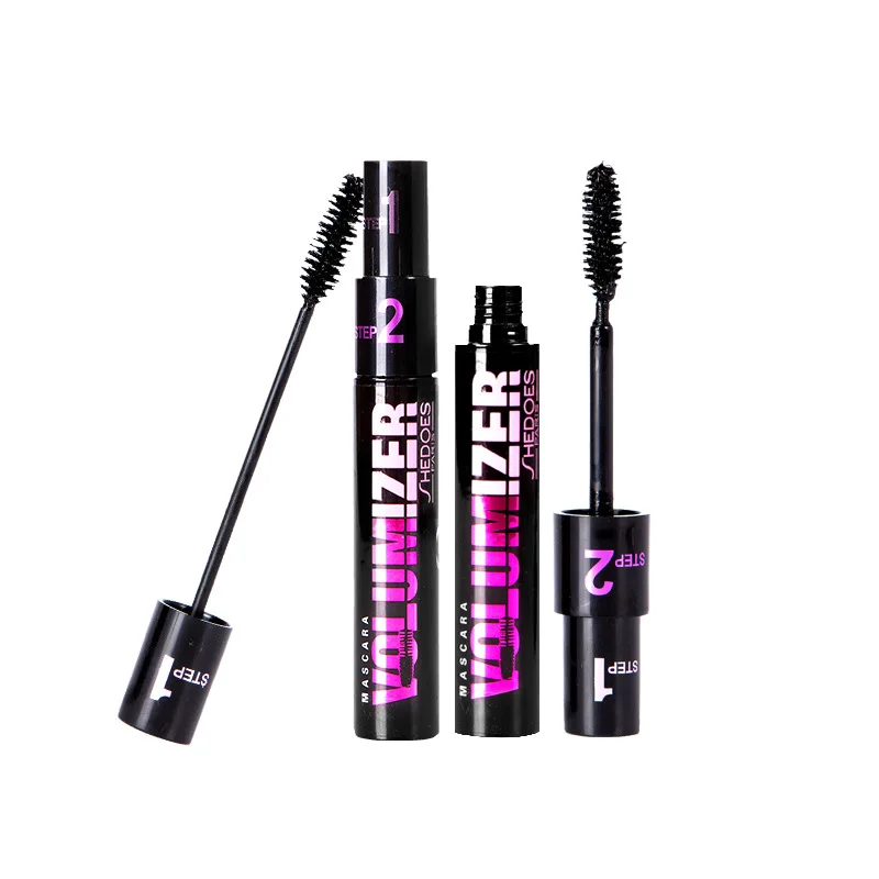 3D волокно ресниц ресницы длинные тушь для удлинение изгиба 2 в 1 Кисть макияжа