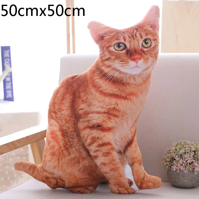 Plush Cat Pillows Soft Stuffed Dolls Toy Cartoon Animal Cushion Sofa Bed Decor Lovely Toys for Kids Gift | Дом и сад