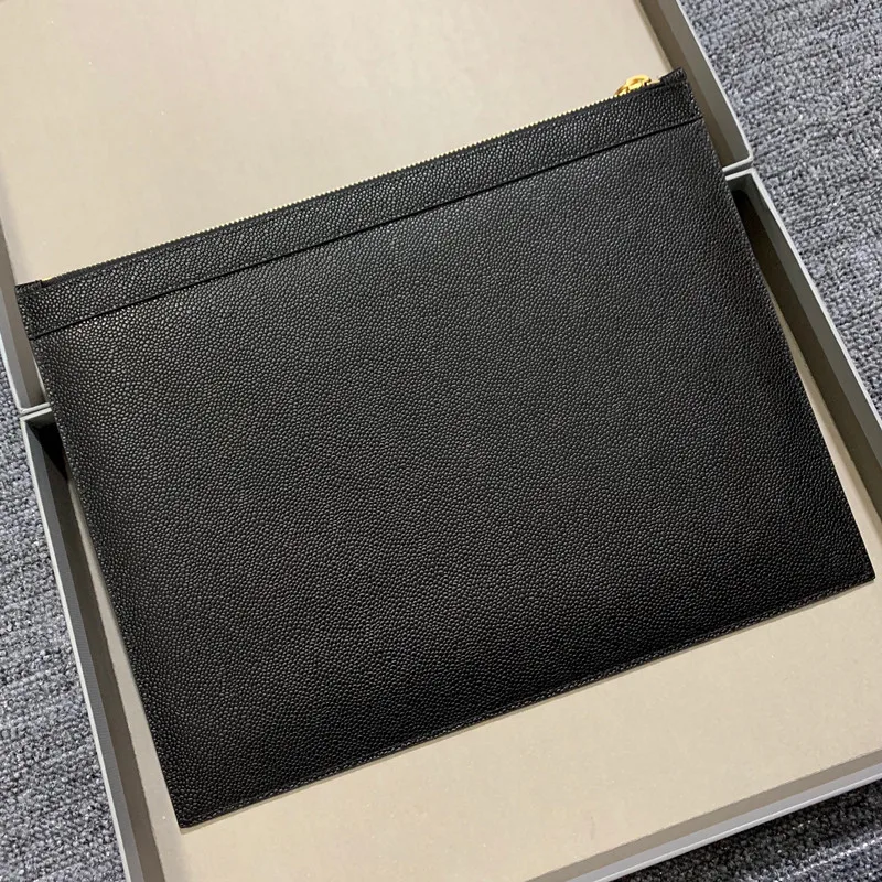 

Fashion TB 2021 Brand Briefcase Genuine Leather Messenger Bags Cow Leather Black Casual Envelope Bag Men Women Hand Bags