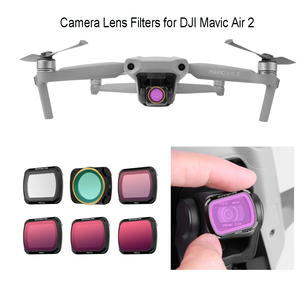 Mavic Air 2 фильтр для объектива MCUV CPL ND/PL фильтры Drone Camera ND16 ND32 ND4-PL DJI аксессуары |