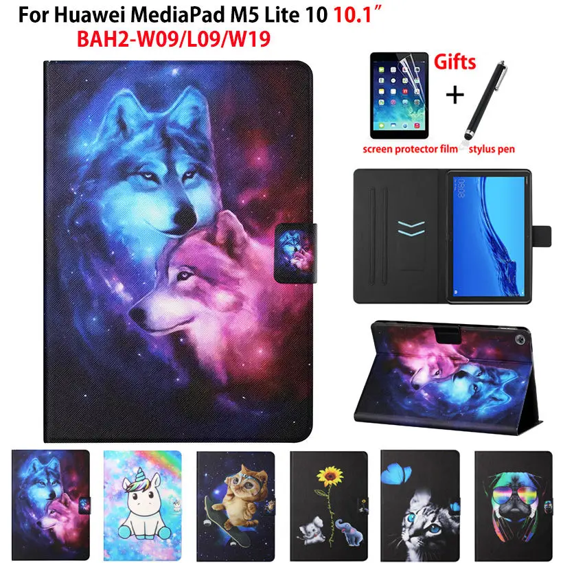 

Дети чехол для Huawei MediaPad M5 lite 10 чехол BAH2-W09/L09/W19 10,1 "Fundas с расписанными защитный чехол с подставкой Coque + подарок