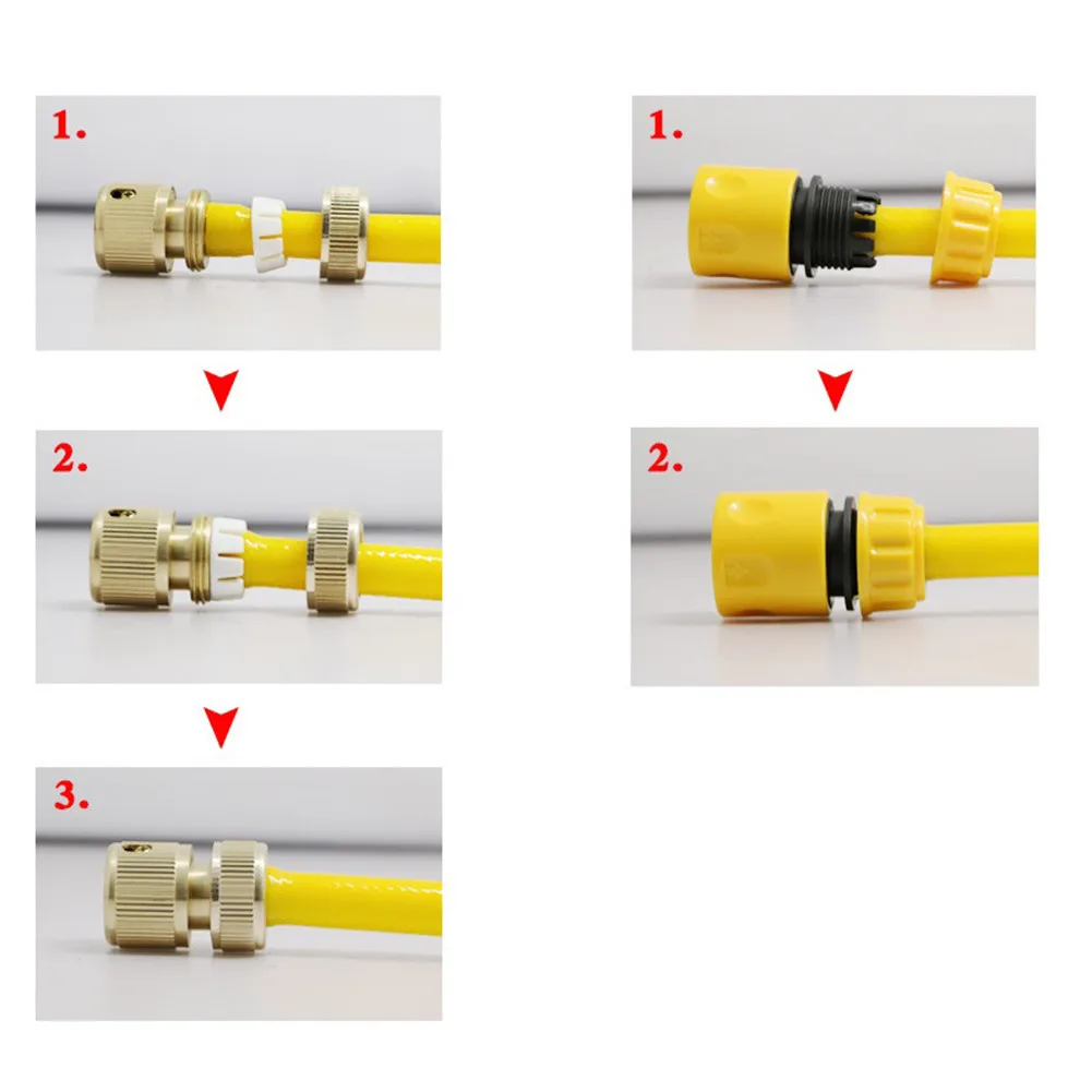 

5pcs 1/2'' Brass Female Garden Water Hose Pipe Watering Quick Connector For Family Gardening, Public Green Space Prevent Leaking
